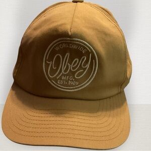 Obey Brown Adjustable Logo Cap